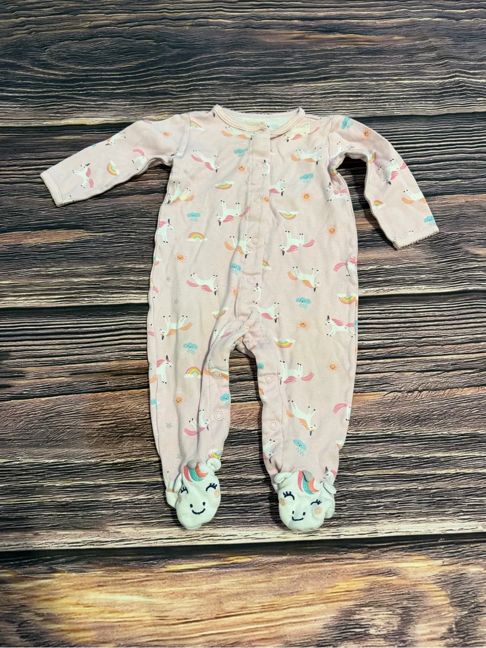 Girls' 5pc Footed One-Piece Sleepers - Multi Color
